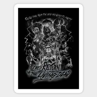 The Return Of The Living Dead, Vintage Horror. (Black & White)) Sticker